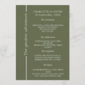 Moderne elegante Vorlage für Hochzeitsprogramme De (Vorderseite)