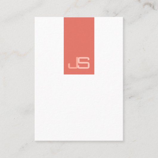 Moderne, elegante Vorlage für Monogramm Visitenkarte (Vorderseite)