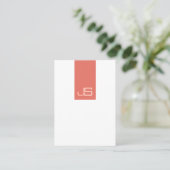 Moderne, elegante Vorlage für Monogramm Visitenkarte (Stehend Vorderseite)