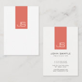 Moderne, elegante Vorlage für Monogramm Visitenkarte (Vorne/Hinten)
