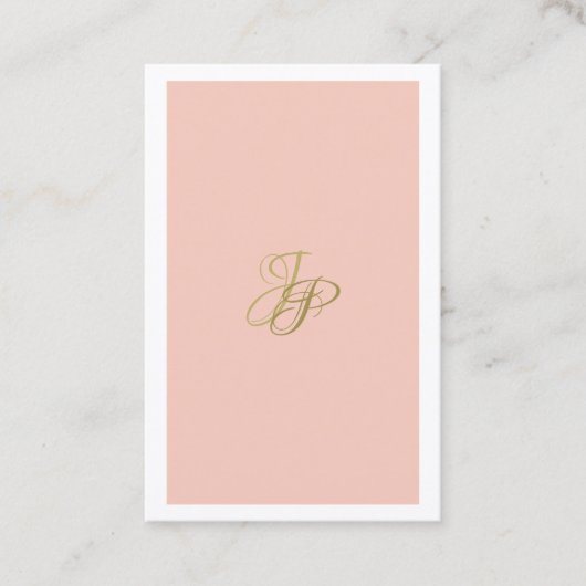 Moderne, elegante Vorlage für Monogramme Visitenkarte (Vorderseite)