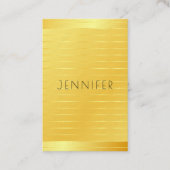 Moderne elegante Vorlage Gold Look Premium Dick Visitenkarte (Vorderseite)