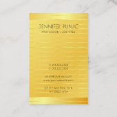 Moderne elegante Vorlage Gold Look Premium Dick Visitenkarte (Rückseite)