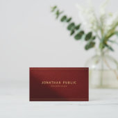 Moderne elegante Vorlage Goldtext mit QR-Code Visitenkarte (Stehend Vorderseite)