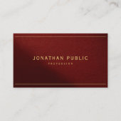 Moderne elegante Vorlage Goldtext mit QR-Code Visitenkarte (Vorderseite)