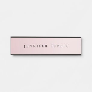 Moderne elegante Vorlage Luxe Glamour Rose Gold Türschild