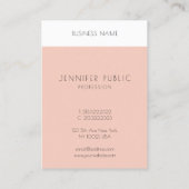 Moderne elegante Vorlage Rosa Rosa Weiß einfach Visitenkarte (Rückseite)