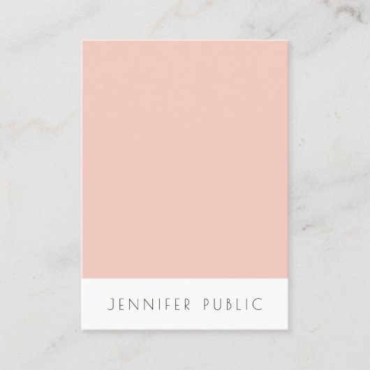 Moderne elegante Vorlage Rosa Rosa Weiß einfach Visitenkarte (Vorderseite)