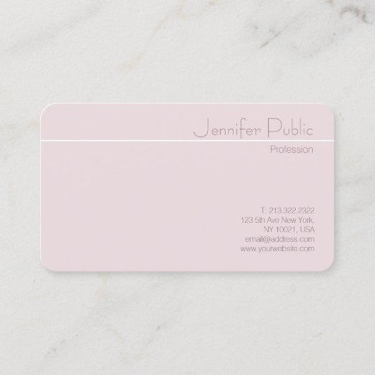 Moderne elegante Vorlage Trendy Beruflich Top Visitenkarte (Rückseite)