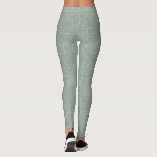 Moderne elegante Vorlage Trendy Pastellgrün Farbe Leggings (Rückseite)