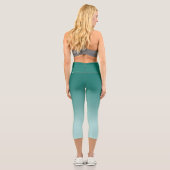 Moderne elegante Vorlage Womens Aquamarin Blue Gre Capri Leggings (Rückseite)