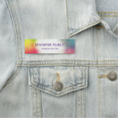 Moderne elegante Vorlagenfarben mit Regenbogenfarb Namensschild (Beispiel)