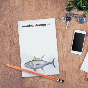 Moderne Elegante Wasserfarbe Einfache Thunfischfän Post-it Klebezettel