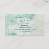 Moderne elegante Wasserfarbe Grüne Cupcake Care Bu Visitenkarte (Rückseite)