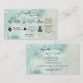 Moderne elegante Wasserfarbe Grüne Cupcake Care Bu Visitenkarte (Vorne/Hinten)