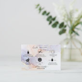 Moderne Elegante Wasserfarbe Grüne Kerzenpflege Visitenkarte (Stehend Vorderseite)