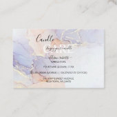 Moderne Elegante Wasserfarbe Grüne Kerzenpflege Visitenkarte (Rückseite)