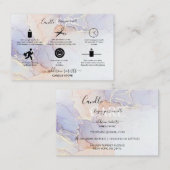 Moderne Elegante Wasserfarbe Grüne Kerzenpflege Visitenkarte (Vorne/Hinten)