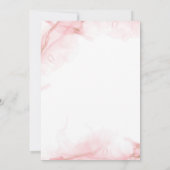 Moderne Elegante Wasserfarbe Party Rosa blass Einladung (Rückseite)