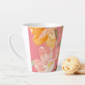 Moderne elegante Wasserfarbe Rosa Milchtasse