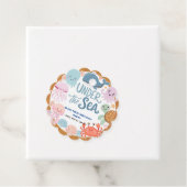 Moderne, elegante Wasserfarbe unter dem Meeresgebu Geschenkanhänger (Beispiel)