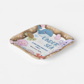 Moderne, elegante Wasserfarbe unter dem Meeresgebu Pappteller (Gewinkelt)