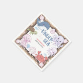 Moderne, elegante Wasserfarbe unter dem Meeresgebu Serviette (Ecke)