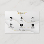 Moderne Elegante Wasserfarbe Weiß und Gold Visitenkarte (Vorderseite)