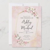 Moderne Elegante Wasserfarben Blumenzwiebeln Einladung (Vorderseite)