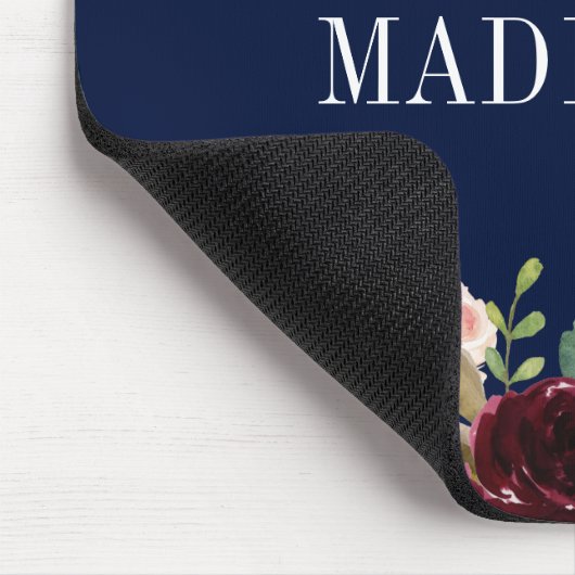 Moderne Elegante Wasserfarben floral-modern Mousepad (Ecke)