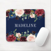 Moderne Elegante Wasserfarben floral-modern Mousepad (Mit Mouse)