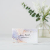 Moderne elegante Wasserfarben Grün und Gold Visitenkarte (Stehend Vorderseite)