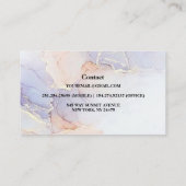 Moderne elegante Wasserfarben Grün und Gold Visitenkarte (Rückseite)