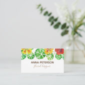 Moderne Elegante Wasserfarben Nasturtium-Blume Visitenkarte (Stehend Vorderseite)