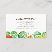 Moderne Elegante Wasserfarben Nasturtium-Blume Visitenkarte (Rückseite)