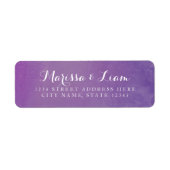 Moderne Elegante Wasserfarben | Violet-Adresse (Vorne)