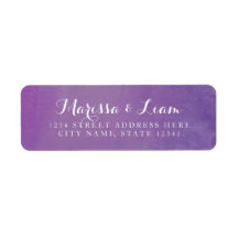 Moderne Elegante Wasserfarben | Violet-Adresse