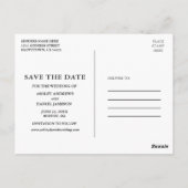 Moderne Elegante Wasserfarbenwelt Save the Date Postkarte (Rückseite)