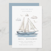 Moderne elegante Wassersportjacht Einladung (Vorne/Hinten)