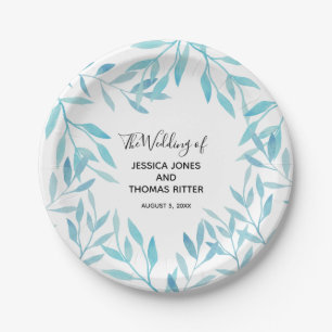 Moderne Elegante Watercolor Blumen Pappteller