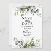 Moderne Elegante Watercolor Botanische Landschaft Save The Date (Vorderseite)