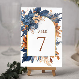 Moderne Elegante Watercolor Garten Hochzeit Tischnummer