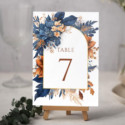 Moderne Elegante Watercolor Garten Hochzeit Tischnummer