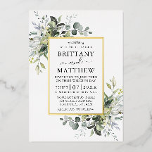 Moderne Elegante Watercolor Grüne Landschaft Hochz