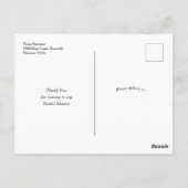 Moderne elegante Watercolor Grüne Vielen Dank Postkarte (Rückseite)