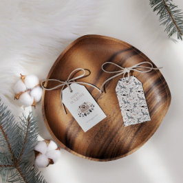 Moderne Elegante Watercolor Happy Holidays Geschenkanhänger