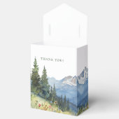 Moderne elegante Watercolor Mountain Babydusche Geschenkschachtel (Geöffnet)