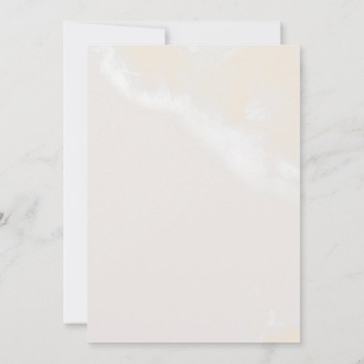 Moderne elegante Watercolor-Script-Hochzeit Einladung (Rückseite)