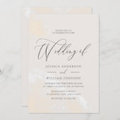 Moderne elegante Watercolor-Script-Hochzeit Einladung (Vorne/Hinten)
