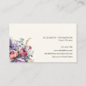 Moderne Elegante Watercolor Visitenkarte (Rückseite)